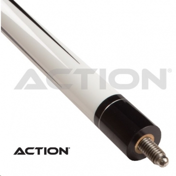 Pool Cue 2-piece Action Black & White 02 / 13 mm glue on tip / L:148 cm