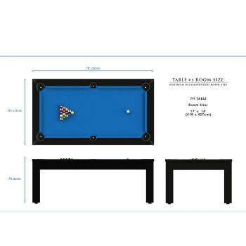 Billiard Table American Pool Tethys 7 ft. Ash black