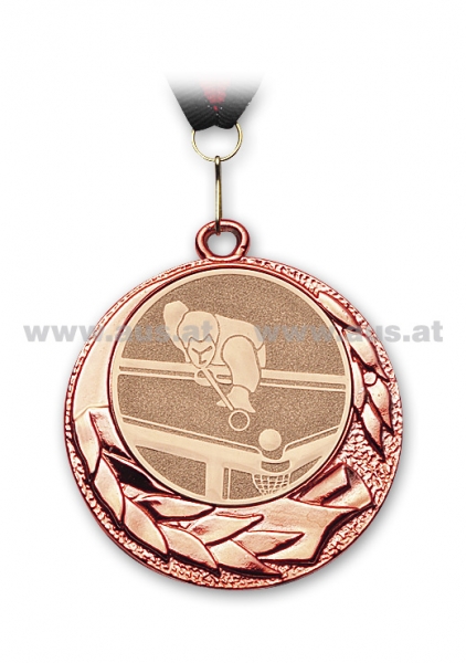 Medal Pool-Billiard bronze m. Band