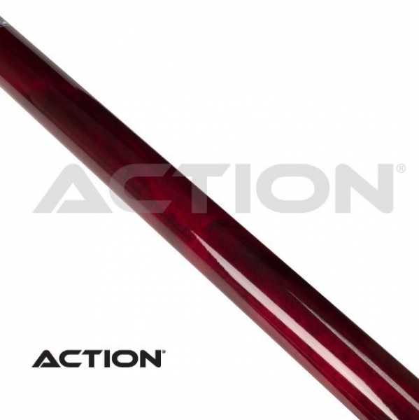 Pool Cue 2-piece Value burgundy / 13 mm glue on tip / L:148 cm