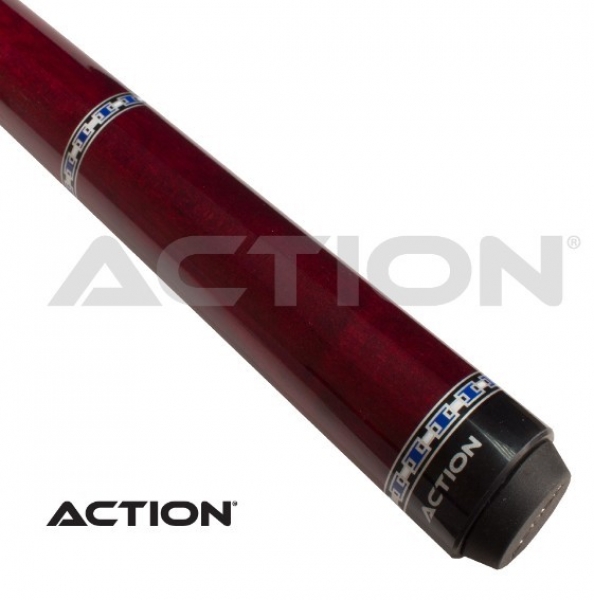 Pool Cue 2-piece Value burgundy / 13 mm glue on tip / L:148 cm