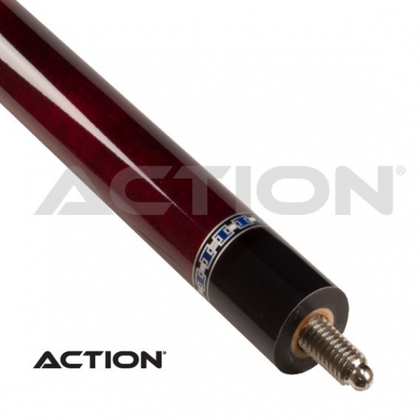 Pool Cue 2-piece Value burgundy / 13 mm glue on tip / L:148 cm