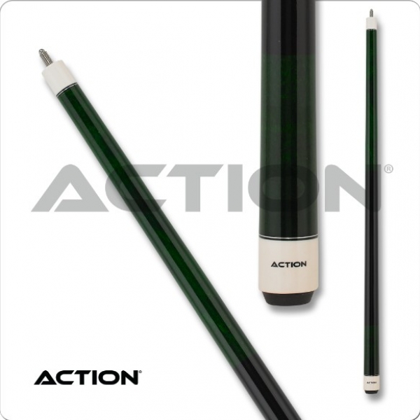 Pool Cue 2-Piece Green Pro 13 mm glue on tip, L:145 cm