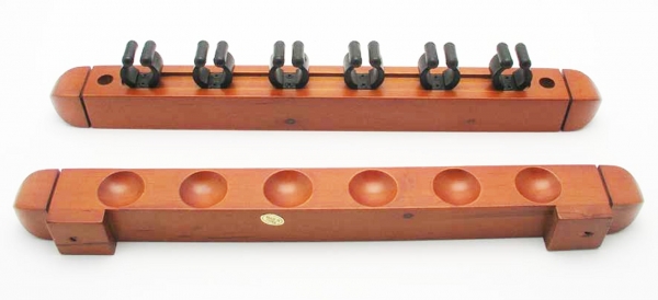 Wooden Wall Cue rack for 6 Cues