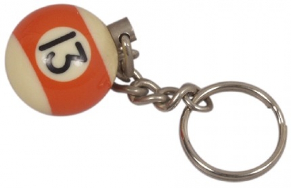 Keychain Poolball 25mm no. 13