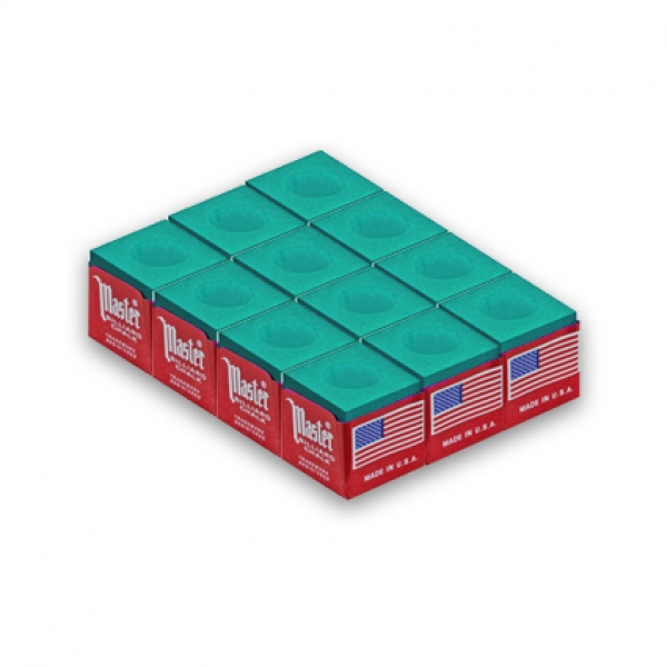 Billiard Chalk Master green 12 pcs.