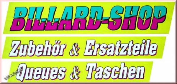 Werbeschild Billard-Shop